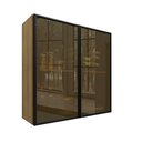 Ver imagem 1 de Armário Aéreo 800 2 Portas Vidro Art 6001 Freijo / Abs Preto