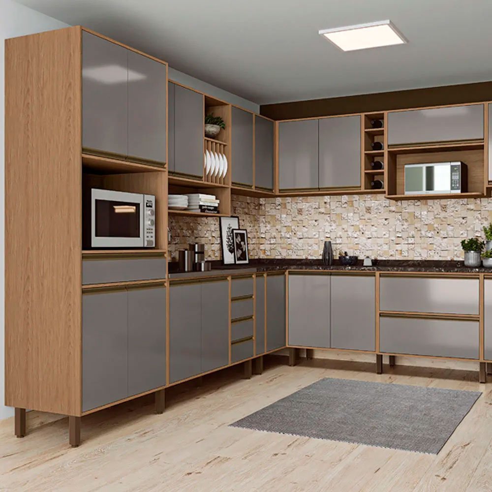 Armário de Cozinha 20x58,5 cm Porta Condimentos Vitória Rimo Carvalho ...