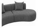 Ver imagem 5 de Sofá Modular Curvo 360cm Orgânico Virginia Bouclé Cinza-Escuro