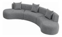 Ver imagem 4 de Sofá Modular Curvo 360cm Orgânico Virginia Bouclé Cinza-Escuro