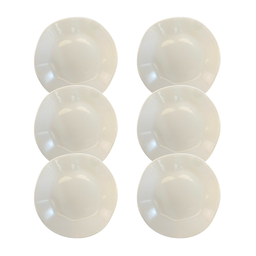 Kit Prato Fundo Ryo 22,5cm Porcelana Branca - 6 Peças - 1