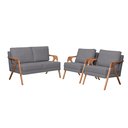 Ver imagem 1 de Kit 2 poltronas Mona Luxo e Namoradeira mona Cinza Escuro