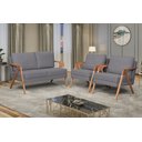 Ver imagem 2 de Kit 2 poltronas Mona Luxo e Namoradeira mona Cinza Escuro