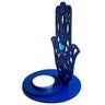 Porta Vela Castiçal Mão Hamsá Fátima Azul 15cm - 3