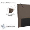 Ver imagem 3 de Cabeceira Estofada Cama Box Casal King Size Veneza 195cm Suede Caramelo - Desk Design