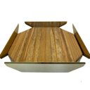 Ver imagem 1 de Bandeja de Aço Inox Champanhe com Madeira