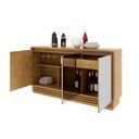 Ver imagem 3 de Aparador Sala BB2609 3PORTAS 160cm Amêndoa Tecnomobili