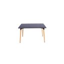 Ver imagem 2 de Kit Mesa Jantar Eiffel 120x80 Preta + 4 Cadeiras Slim - Branca