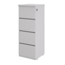 Ver imagem 2 de Armário Arquivo Escritório 4 Gavetas Linea 30 Pleno Móveis 7501 Cinza 7