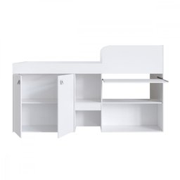 Cama Alta Multifuncional com Armário e Escrivaninha Monterey Cm096 Art In Móveis-branco - 5
