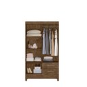 Ver imagem 6 de Guarda Roupa Solteiro 4 portas 2 gavetas Castanho Wood Chile - Moval