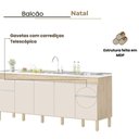 Ver imagem 3 de Balcão Natal 5 Portas para Pia de 2 Mt Amêndoa Off White