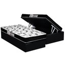 Ver imagem 1 de Cama Box Baú Solteiro: Colchão Espuma D45 Luckspuma Gran Luck + Base CRC Suede Black(88x188)