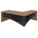 Ver imagem 1 de Mesa para Escritório em L Esquerdo 200x180cm Atria Executiva A02 Nogal Preto - Lyam Decor