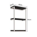 Ver imagem 2 de Nicho De Parede 3 Prateleiras Branco E Preto Preto