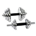 Ver imagem 3 de Halter Peso Ajustavel 25kg Anilhas Cromado Academia Musculaçao Cross Treino Exercicio Fitness