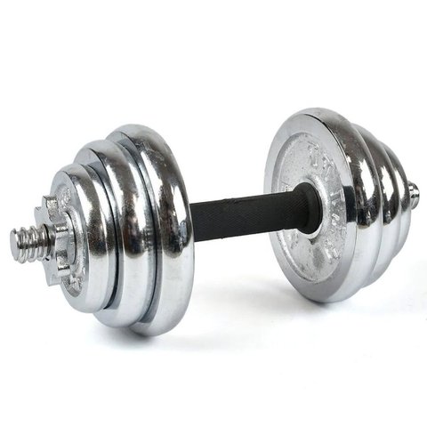 Halter Peso Ajustavel 25kg Anilhas Cromado Academia Musculaçao Cross Treino Exercicio Fitness