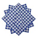 Ver imagem 1 de 8 Guardanapos Xadrez Azul Royal