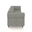 Ver imagem 5 de Sofá Living Sala de Estar Stanford Chesterfield 2 Lugares 200cm Pés de Madeira Couro Cinza G58 - Gra