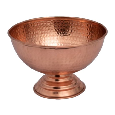 Champanheira Balde Gelo Cobre Puro Funda Com Pé Sem Alça 5 Metal Arte