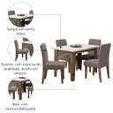 Ver imagem 5 de Conjunto de Mesa Sala de Jantar Miami com 4 Cadeiras Trieste Suede 1,20m Cedro / Off White / Mascavo