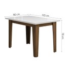 Ver imagem 3 de Conjunto de Mesa Sala de Jantar Miami com 4 Cadeiras Trieste Suede 1,20m Cedro / Off White / Mascavo