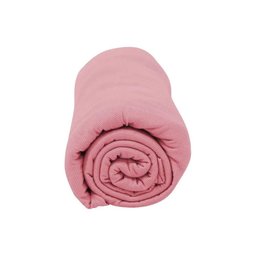 Lençol Solteiro C/ Elástico Doce Rosa Blush - Portallar - 2