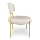 Ver imagem 2 de Poltrona Aimê Linho Bege Estrutura Redonda de Ferro