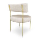 Ver imagem 3 de Poltrona Aimê Linho Bege Estrutura Redonda de Ferro