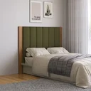Ver imagem 1 de Cabeceira Cama Casal Estofada 175cm Freijó/verde Tw194