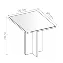 Ver imagem 2 de Mesa de Jantar Tampo de Vidro Esra Off White 4 Lugares