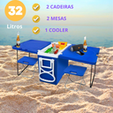 Ver imagem 2 de Caixa Térmica 32 Lts 3 em 1 e 5 em 1 com Mesa e Cadeira Praia Camping