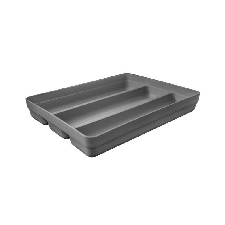 Organizador Suporte Multiuso De Gavetas Logic Para Talheres Chumbo