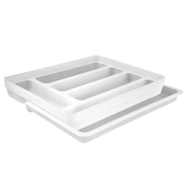 Organizador Suporte Porta Talheres Extensível Cozinha Gaveta Natural - 1