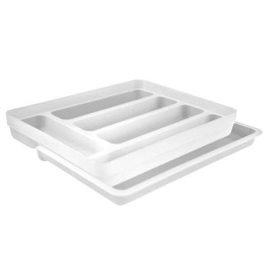 Organizador Suporte Porta Talheres Extensível Cozinha Gaveta Natural
