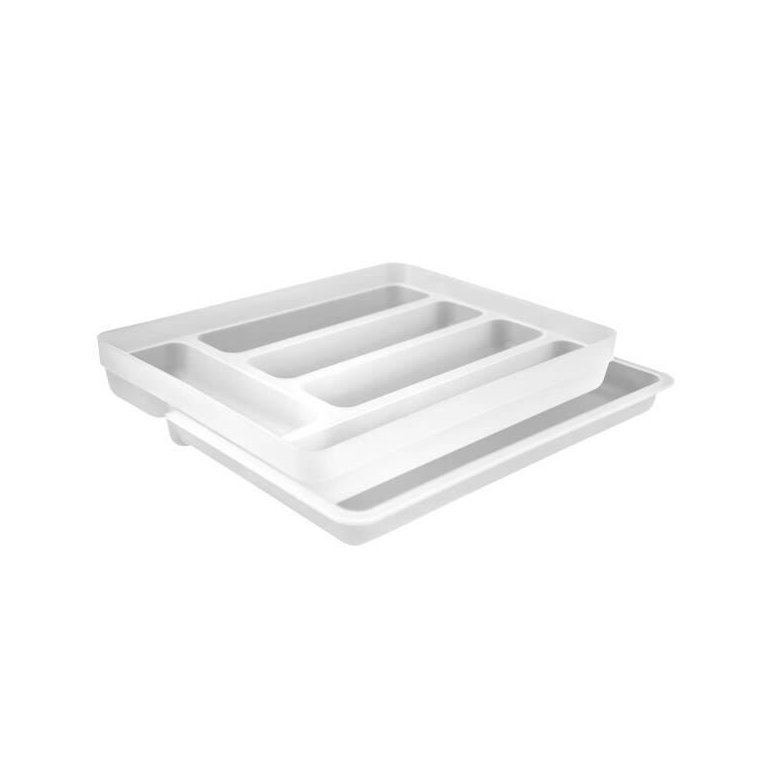Organizador Suporte Porta Talheres Extensível Cozinha Gaveta Natural