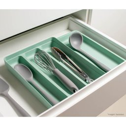 Organizador Suporte Extensível Porta Talheres Cozinha Gaveta Chumbo - 4