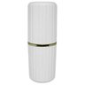 Porta Escovas de Dente Creme Dental Groove Acessório Lavabo Branco Fechado - 1
