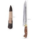 Ver imagem 2 de Facão Faca N 10 Aço Carbono Cabo Madeira Nobre Bainha Couro