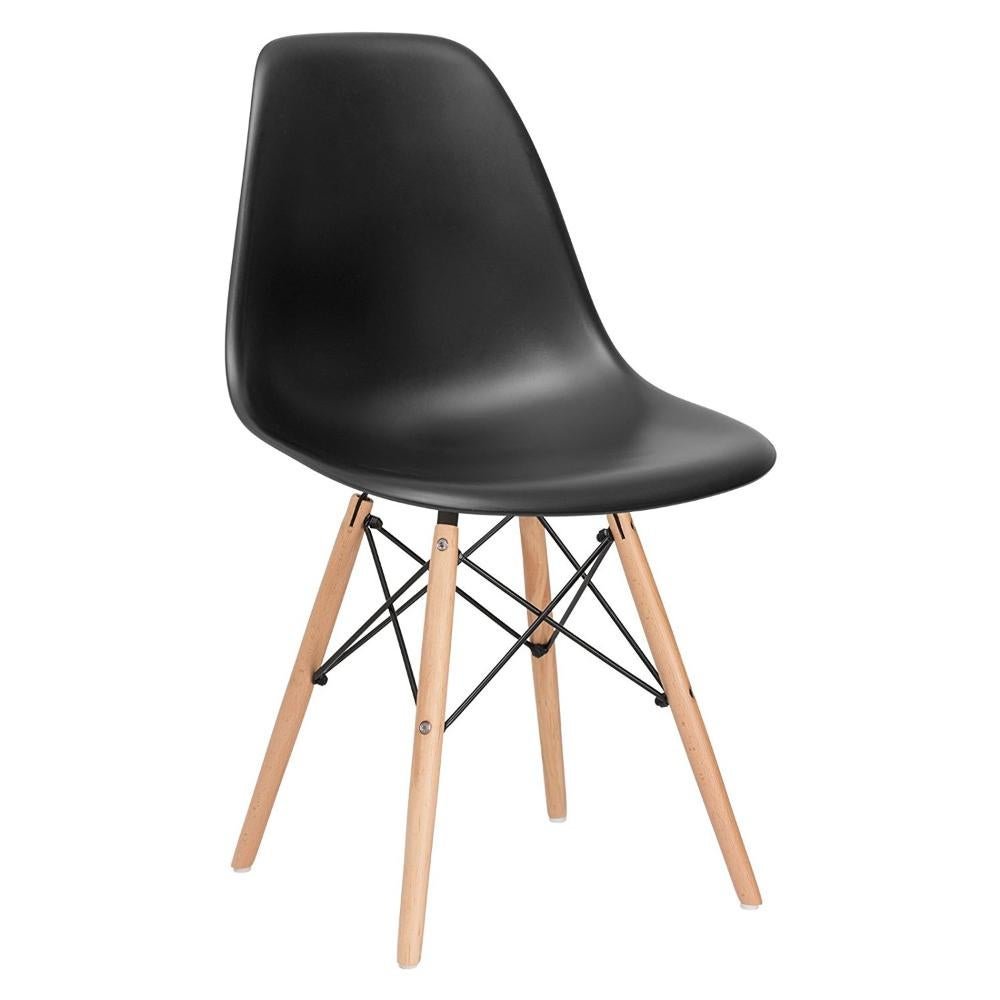 Conjunto de Mesa Redonda Eames 100cm Preto + 6 Cadeiras Eiffel Dsw Preto - 4