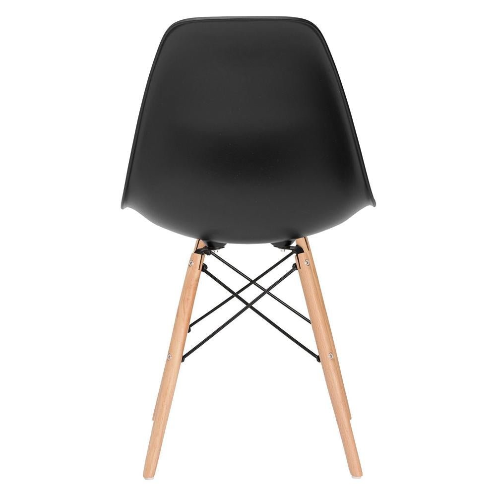 Conjunto de Mesa Redonda Eames 100cm Preto + 6 Cadeiras Eiffel Dsw Preto - 6