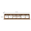 Ver imagem 3 de Rack Glimmer 2.14 Suspenso 100% MDF com Portas Ripadas para Sala de Estar – Canella