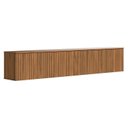 Ver imagem 4 de Rack Glimmer 2.14 Suspenso 100% MDF com Portas Ripadas para Sala de Estar – Canella