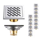 Ver imagem 1 de Ralo Inox Banheiro Kit 13 Uni 10x10 Lavabo Anti Odor Anti Inseto Cozinha Lavanderia Box Quintal Segu