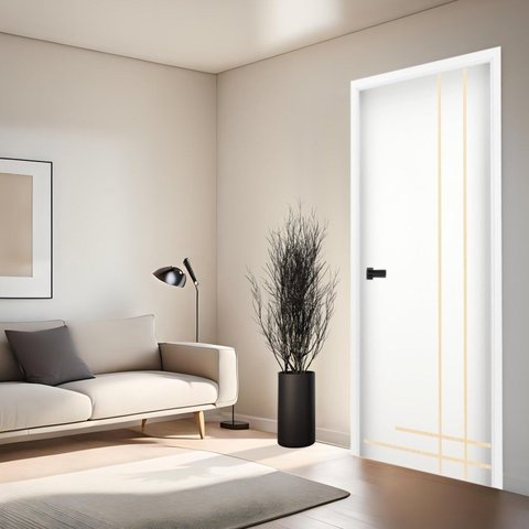 Folha de Porta em Madeira Frisada 5 210x80x3,5cm Gitale Portas