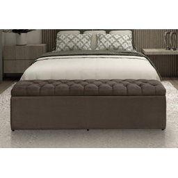 Calçadeira Baú Imperatriz 138 cm Suede Marrom - 2