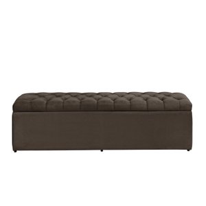 Calçadeira Baú Imperatriz 138 cm Suede Marrom