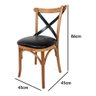4 Cadeira Madeira Sala de Jantar Cozinha Gourmet Luxo Preta - 4