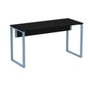 Ver imagem 1 de Mesa Escritório P25 Tub Pandin 120 Cm (larg) Tampo Mdp Preto Pé Aço Tubular Azul Dali