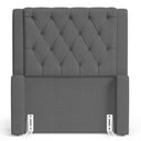 Ver imagem 7 de Cabeceira e Calçadeira Báu Solteiro Atena 90cm Capitonê Linho Cinza Escuro - Desk Design